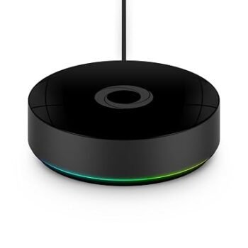 Smart Home Ambient Light Sensor Hub with LED Indicator – Compact Black Wireless Automation Device