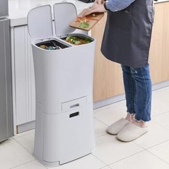 Kitchen Trash Can Classify Living Room Dry and Wet Separation Large Garbage Bin