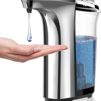 Automatic Touchless Soap Dispenser – Stainless Steel Sensor-Activated Liquid Soap Dispenser with Transparent Reservoir for Bathroom and Kitchen