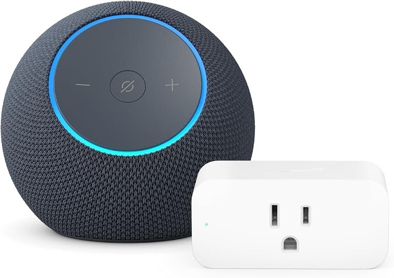 Smart Voice-Controlled Speaker and Wi-Fi Smart Plug Set for Convenient Home Automation