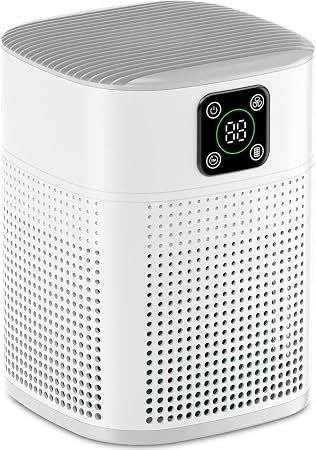 Air Purifiers for Bedroom, H13 HEPA Filter Up to 1095 Ft², White