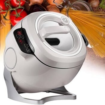 6L Automatic Cooking Wok - Smart Stir Fry Robot, 360° Adjustable Speed, Perfect for Fried Rice, Stewing & Cooking Kitchen Appliance for Easy Meal Prep